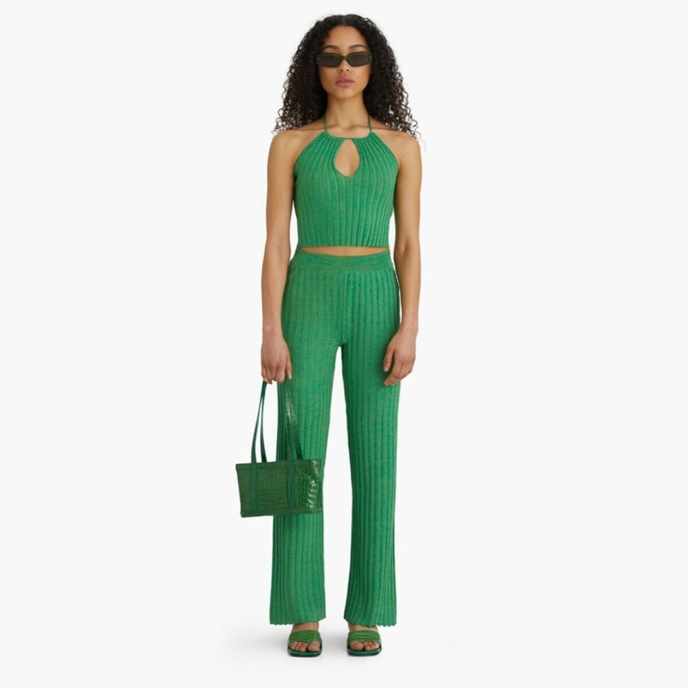 Paloma Wool no757 Fromthe Intense Green Ribbed Pants